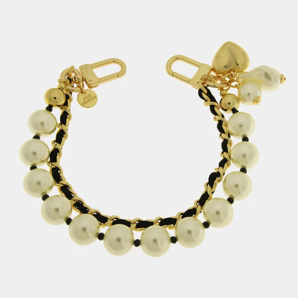 Accessorio borsa in Metallo catena nera e perle — collezione acqua alta