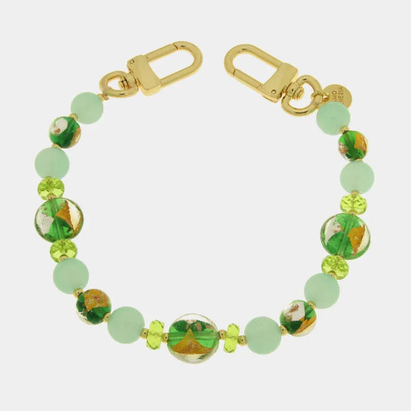 Accessorio borsa in Metallo cristalli verdi — collezione acqua alta