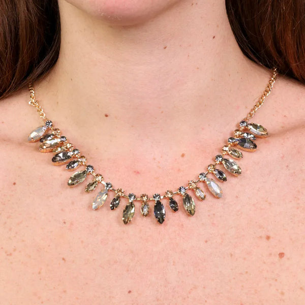 Collana in Metallo con cristalli nelle sfumature dei beige — collezione burano
