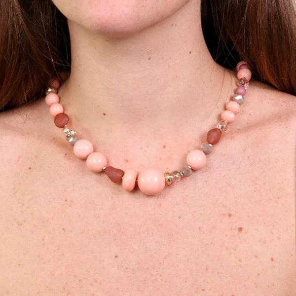 Collana in Metallo con pietre arancioni — collezione burano