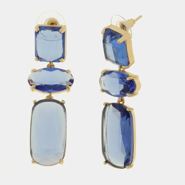 Orecchini in Metallo con cristalli blu — collezione burano