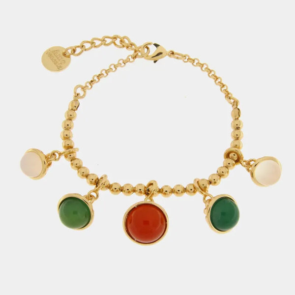Bracciale in Metallo  con cristalli pendenti multicolor — collezione CANAL GRANDE