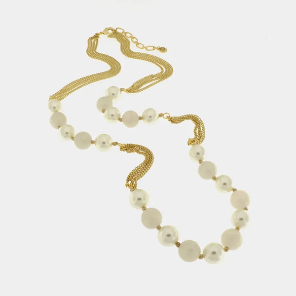 Collana in Metallo con perle e strass — collezione CANAL GRANDE