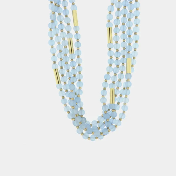 Collana in Metallo con pietre azzurre — collezione CANAL GRANDE
