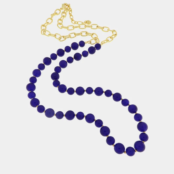 Collana in Metallo con pietre blu — collezione CANAL GRANDE