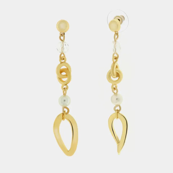 Orecchini in Metallo con perle e cerchi — collezione CANAL GRANDE