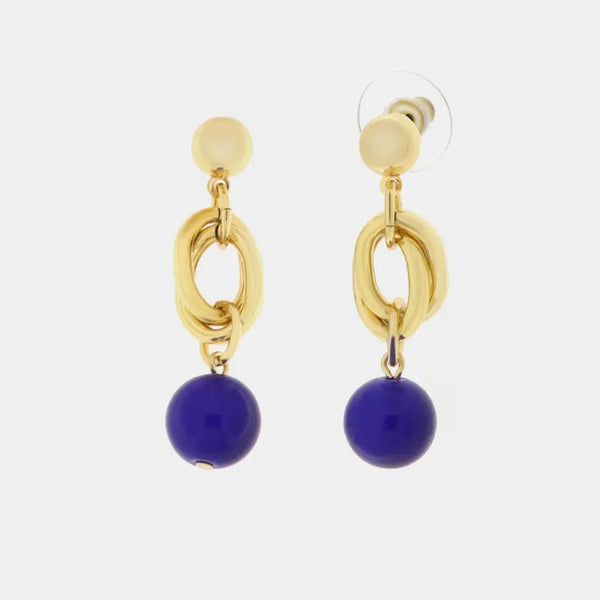 Orecchini in Metallo con pietre blu — collezione CANAL GRANDE