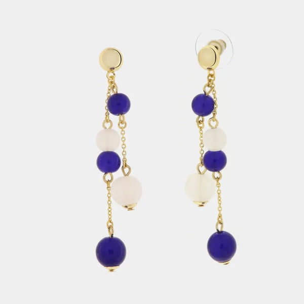Orecchini in Metallo con pietre blu e bianche — collezione CANAL GRANDE