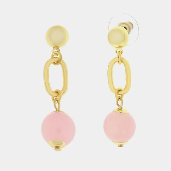 Orecchini in Metallo con pietre rosa — collezione CANAL GRANDE