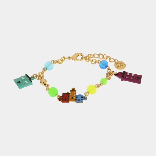 Bracciale in Metallo con case colorate di Burano — collezione cannareggio