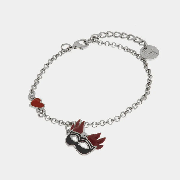 Bracciale in Metallo con maschera veneziana — collezione cannareggio