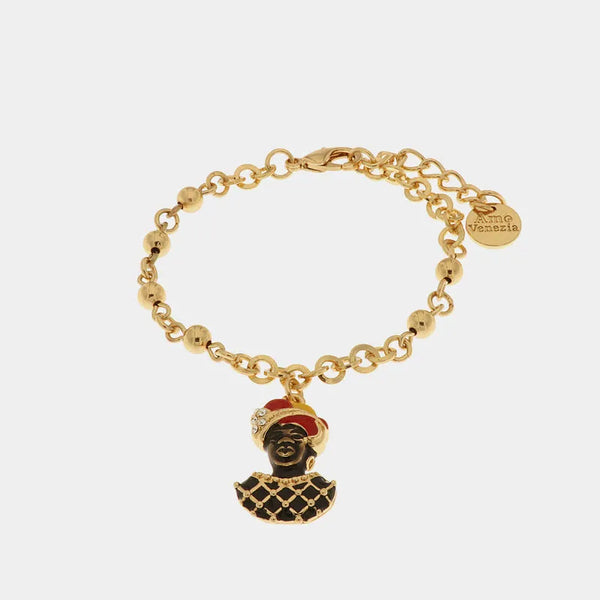 Bracciale in Metallo con moretto di Venezia — collezione cannareggio
