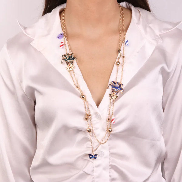 Collana in Metallo con maschere veneziane — collezione cannareggio