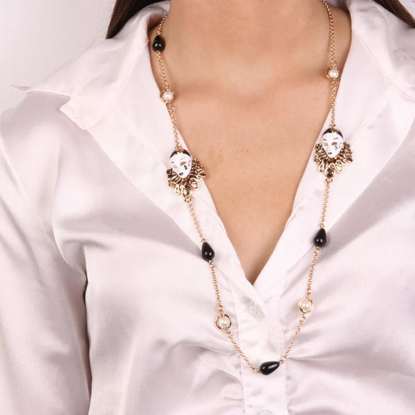 Collana in Metallo con maschere veneziane — collezione cannareggio