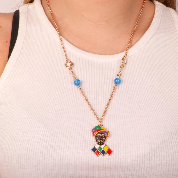 Collana in Metallo moretto di Venezia con zirconi — collezione cannareggio