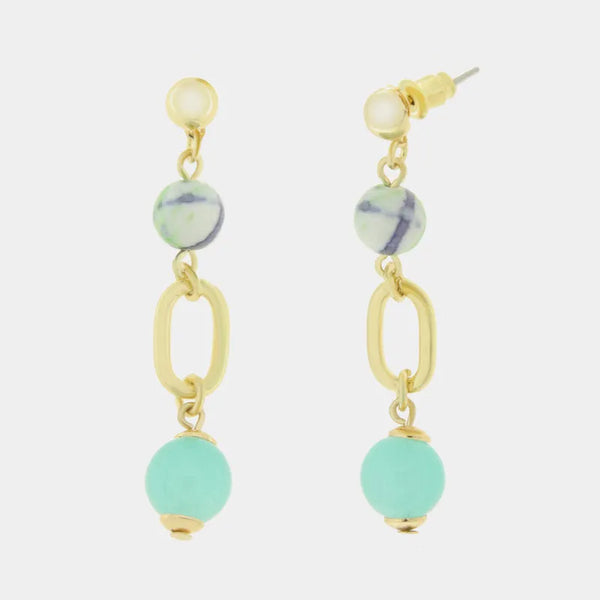 Orecchini in Metallo con cristalli colorati — collezione doge