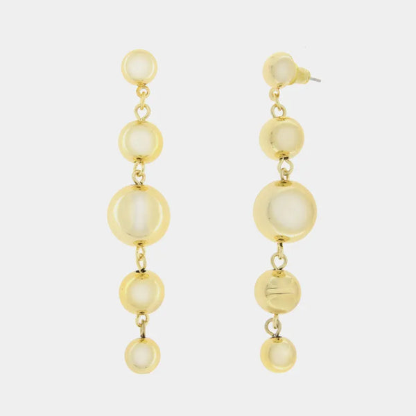 Orecchini in Metallo con perle lucide perndenti — collezione doge