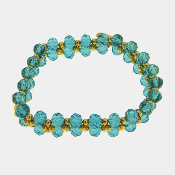 Bracciale in Metallo cristalli azzurri — collezione dolce laguna