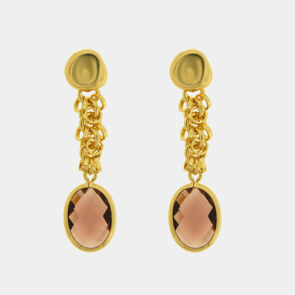 Orecchini in Metallo cristalli — collezione dolce laguna