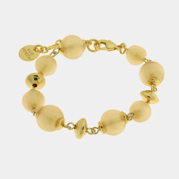 Bracciale in Metallo con cristalli ispirati al vetro di Murano — collezione gondola