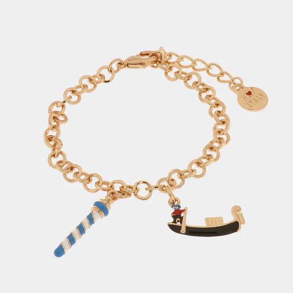 Bracciale in Metallo  con gondola veneziana — collezione gondola