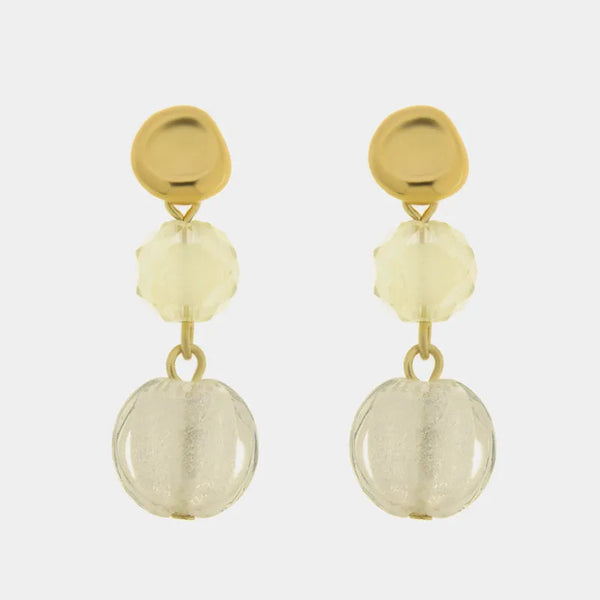 Orecchini in Metallo con cristalli  ispirati al vetro di Murano — collezione gondola