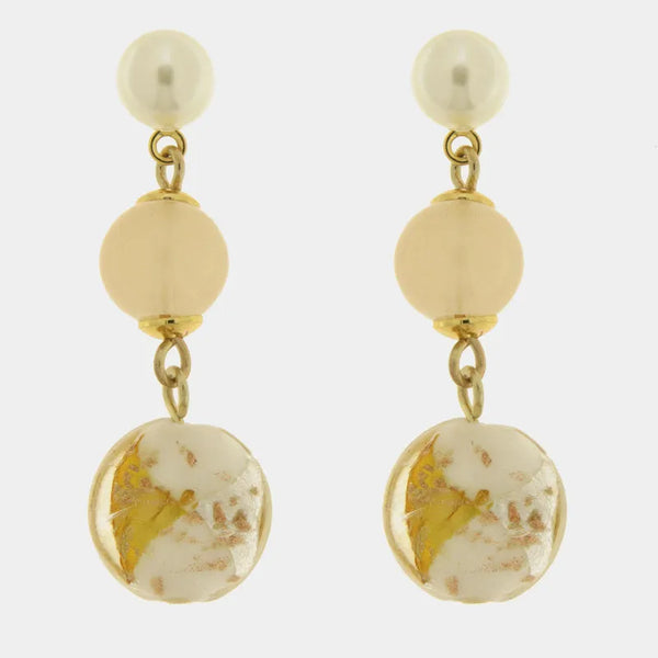 Orecchini in Metallo con cristalli  ispirati al vetro di Murano — collezione gondola