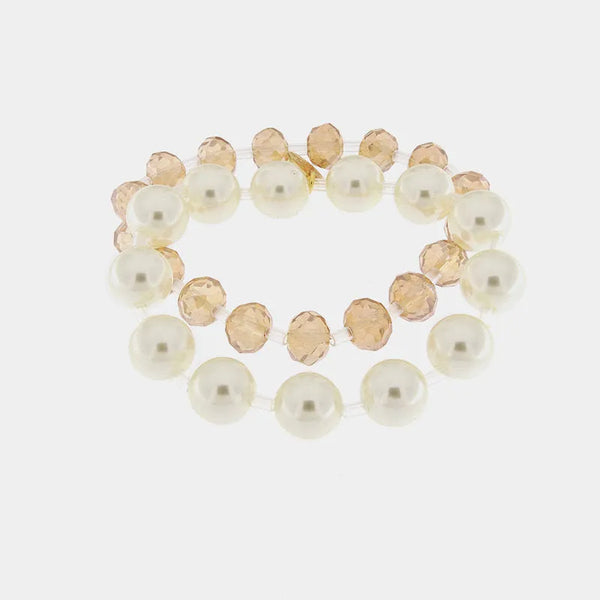 Bracciale in Metallo con perle — collezione lido