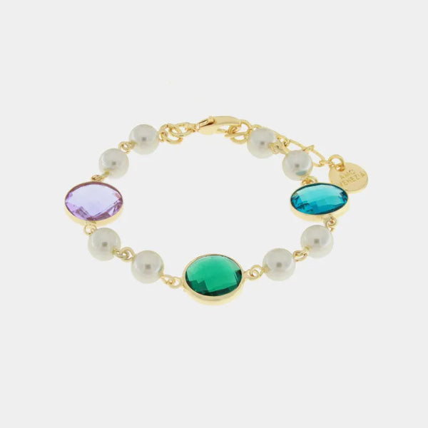 Bracciale in Metallo con perline e cristalli — collezione lido