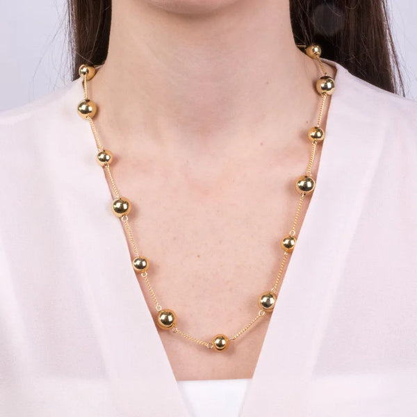 Collana in Metallo con pietre lucide — collezione lido