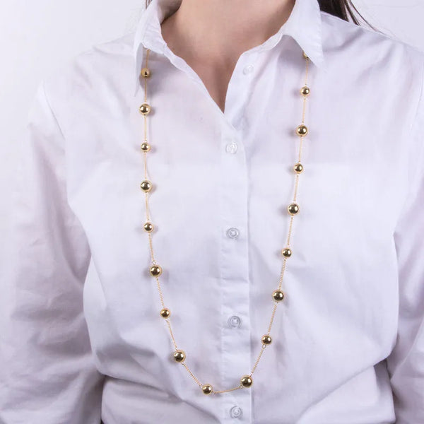 Collana in Metallo con pietre lucide — collezione lido