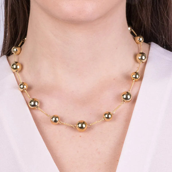 Collana in Metallo con pietre lucide — collezione lido