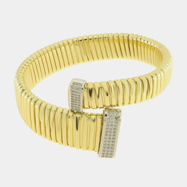 Bracciale in Metallo contrariè con cristalli — collezione notte in laguna
