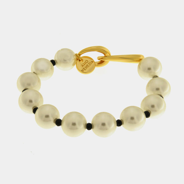 Bracciale in Metallo perle grandi — collezione oro veneziano