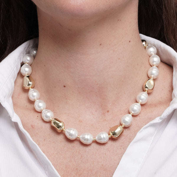Collana in Metallo giro di perle — collezione oro veneziano