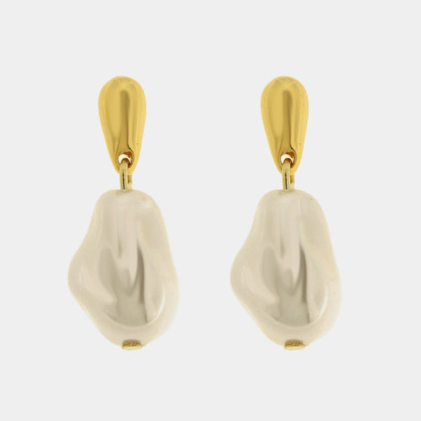 Orecchini in Metallo perla irregolare — collezione oro veneziano
