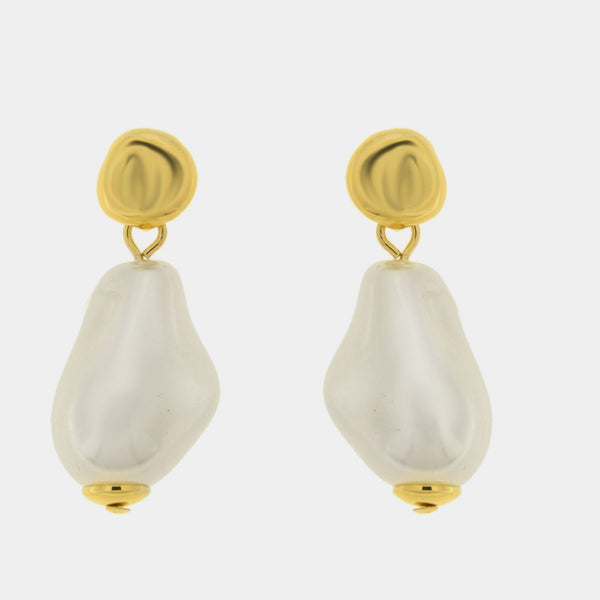 Orecchini in Metallo perla irregolare — collezione oro veneziano