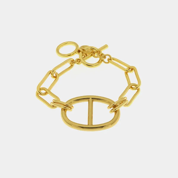 Bracciale in Metallo a catena con simbolo centrale — collezione palazzo ducale