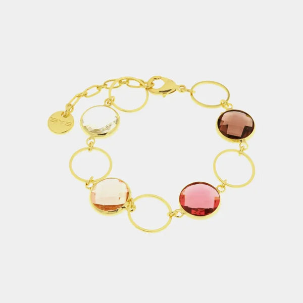 Bracciale in Metallo con cristalli ispirati al vetro di Murano — collezione palazzo ducale