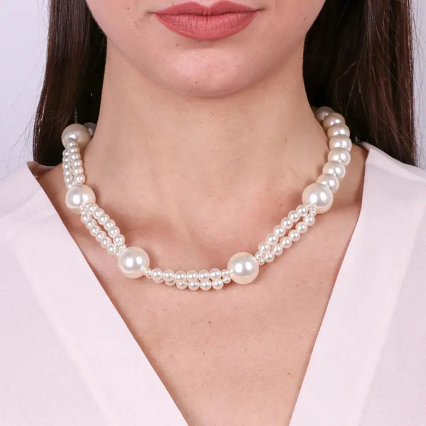 Collana in Metallo girocollo perle — collezione palazzo ducale