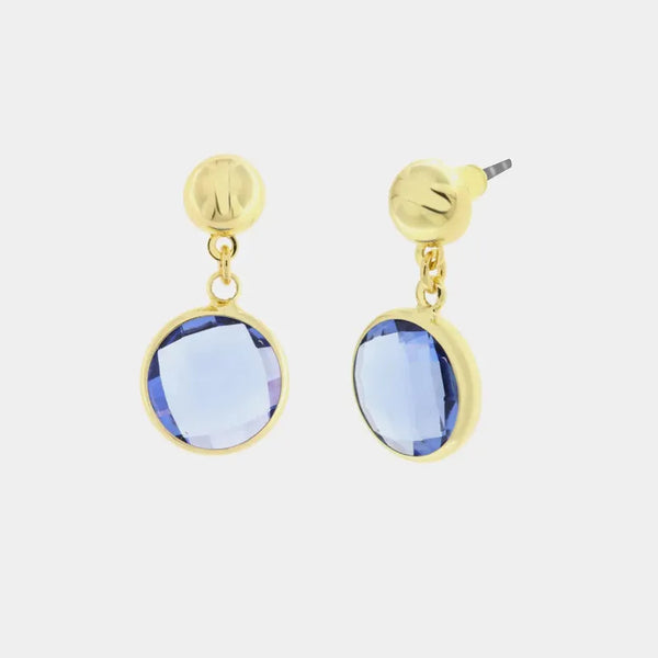 Orecchini in Metallo con cristlli blu pendenti — collezione palazzo ducale
