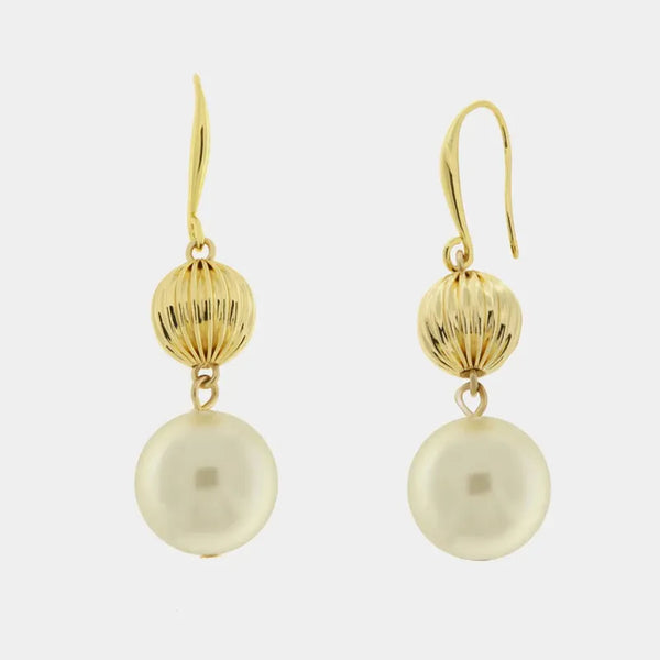 Orecchini in Metallo con perla pendente — collezione palazzo ducale