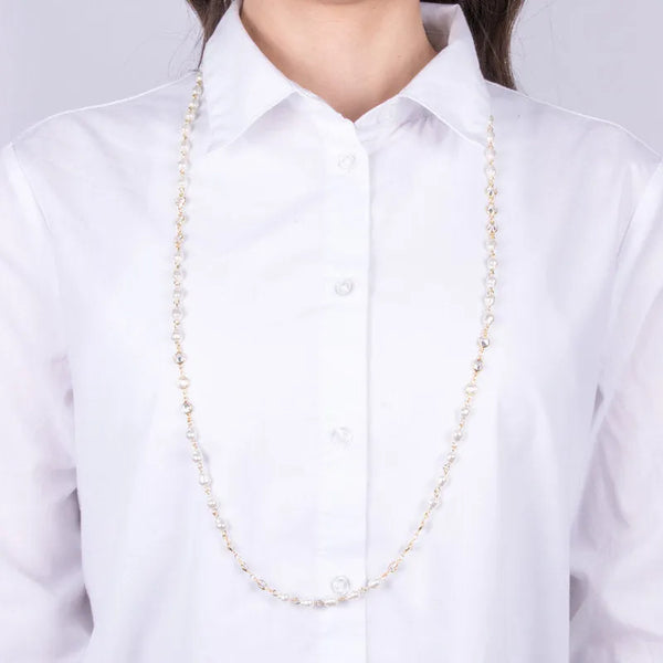 Collana in Metallo con perline e cristalli — collezione rialto