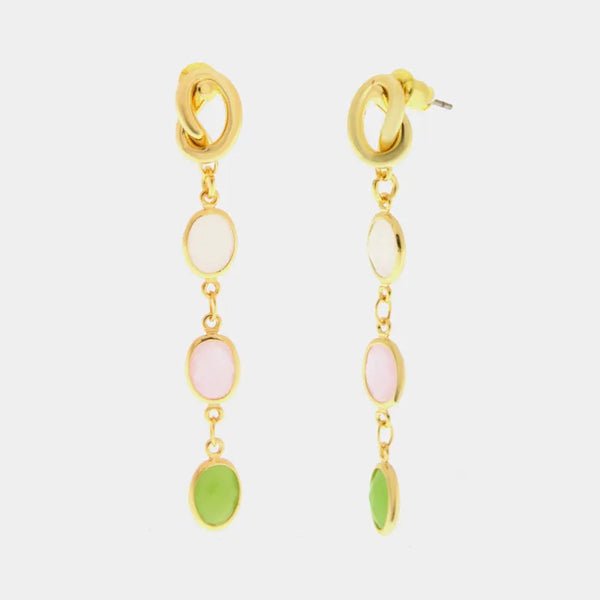 Orecchini in Metallo con cristalli colorati — collezione rialto