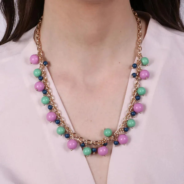 Collana in Metallo con pietre colorate — collezione san marco