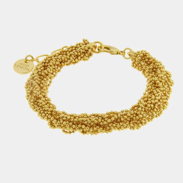 Bracciale in Metallo con perline intrecciate — collezione serenissima