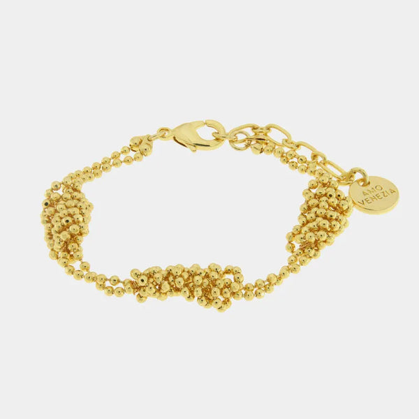 Bracciale in Metallo con perline intrecciate — collezione serenissima
