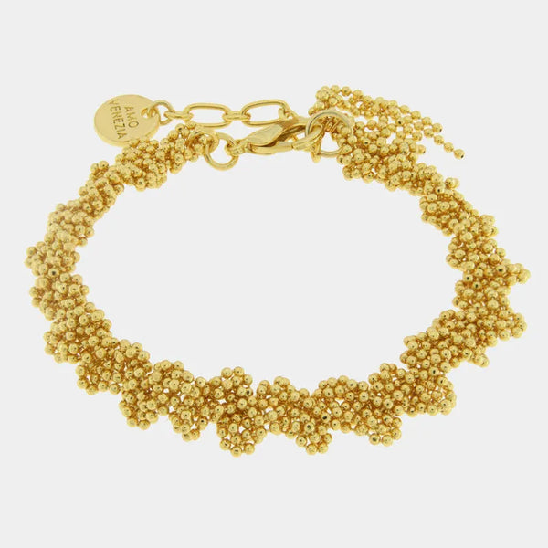 Bracciale in Metallo con perline intrecciate — collezione serenissima