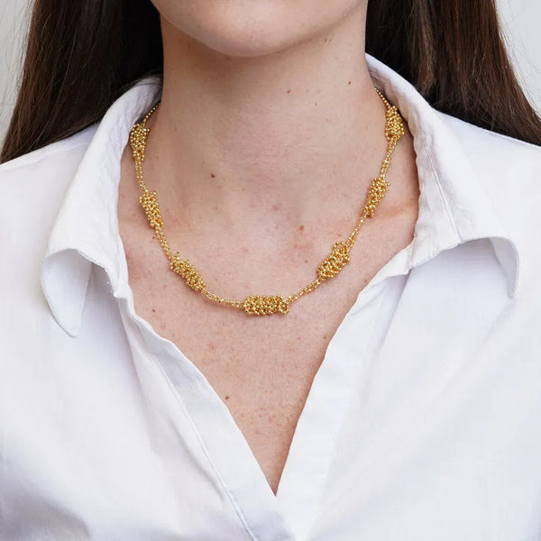 Collana in Metallo con sfere intrecciate — collezione serenissima