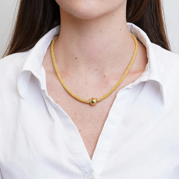 Collana in Metallo girocollo con sfera — collezione serenissima